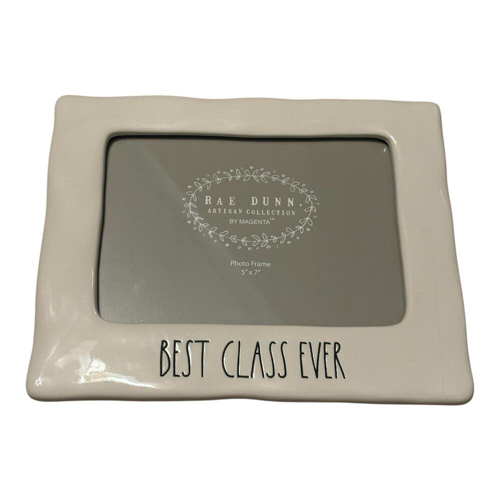 Rae Dunn Best Class Ever Photo Frame 5”x7” Ceramic Graduation Teacher Gift Dance
